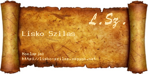 Lisko Szilas névjegykártya